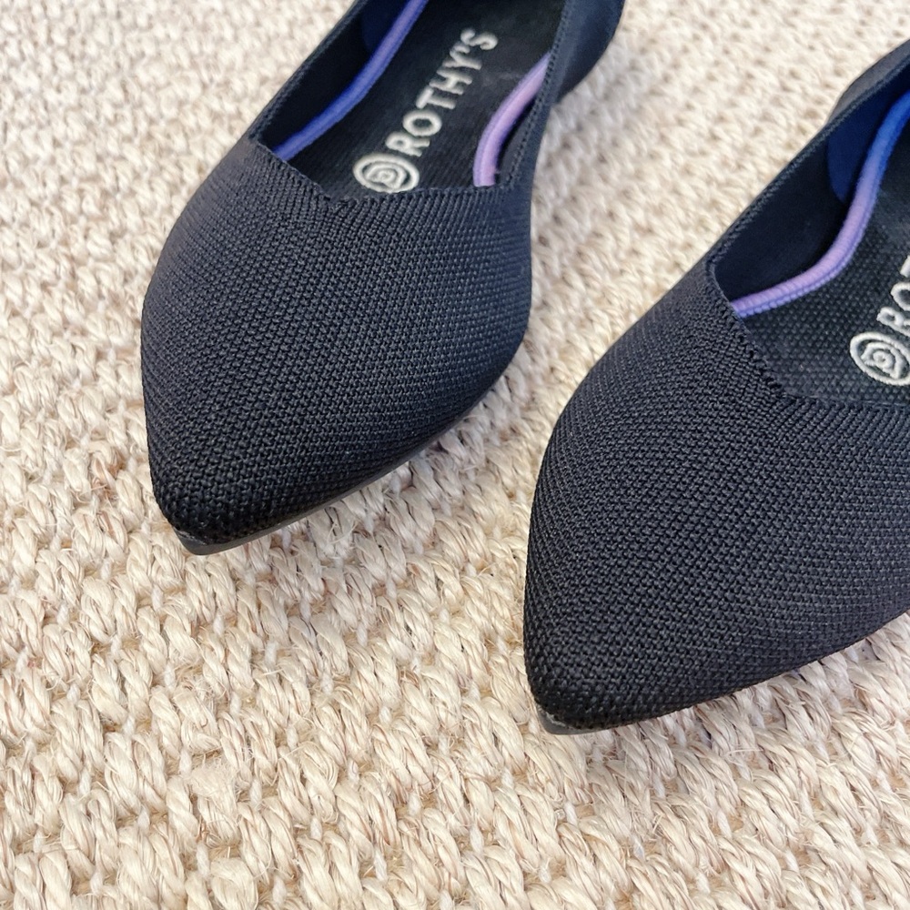 Rothey’s The Point II in Black - women’s pointed toe woven flats, size 7.5 - Picture 9 of 9